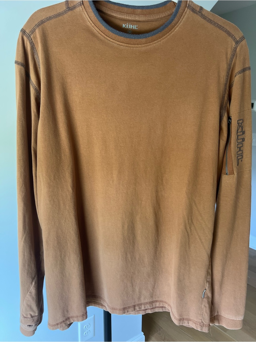 Kuhl Wildfire Organic Cotton Men’s Long Sleeve Shirt Brown, Size Medium